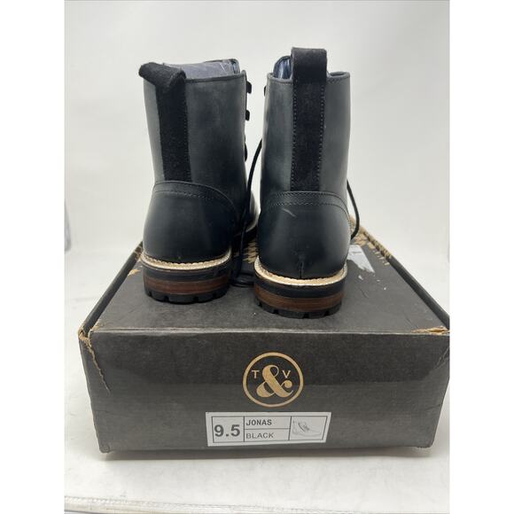 NIB Thomas And Vine Jonas Boots Black Leather Men’s 9.5 main image 7